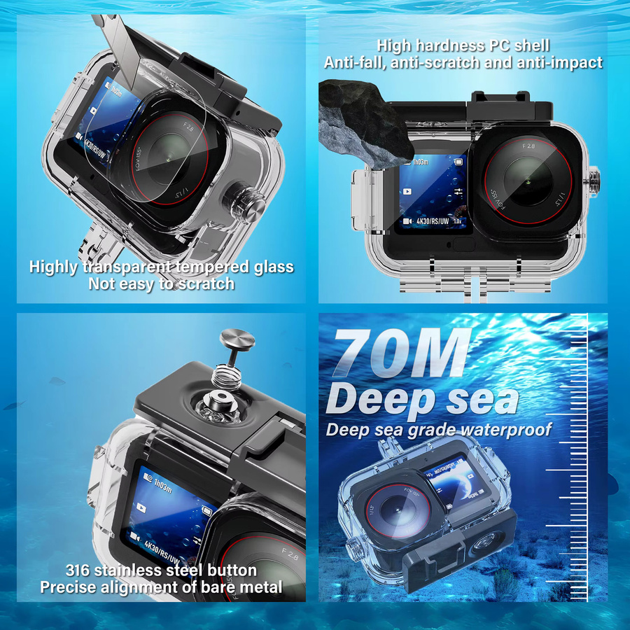 DJI Action 6 Wasserdichtes Gehäuse in Transparent für Tauchen und Schnorcheln bis 70 m Tiefe - Bild 3