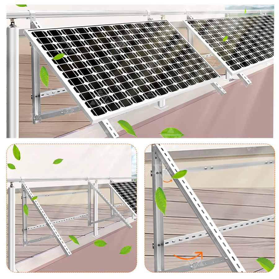 Balkonhalterung für Balkonkraftwerke und Energiespeichersysteme in Silber - Bild 1
