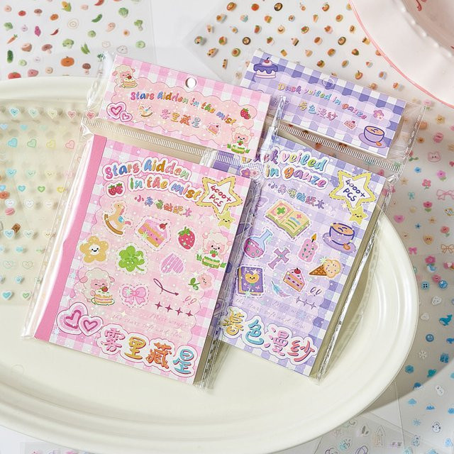 Kawaii kleine Musteraufkleber und Dekorpapier in Multicolour für DIY-Scrapbooking und Bastelarbeiten - Bild 1