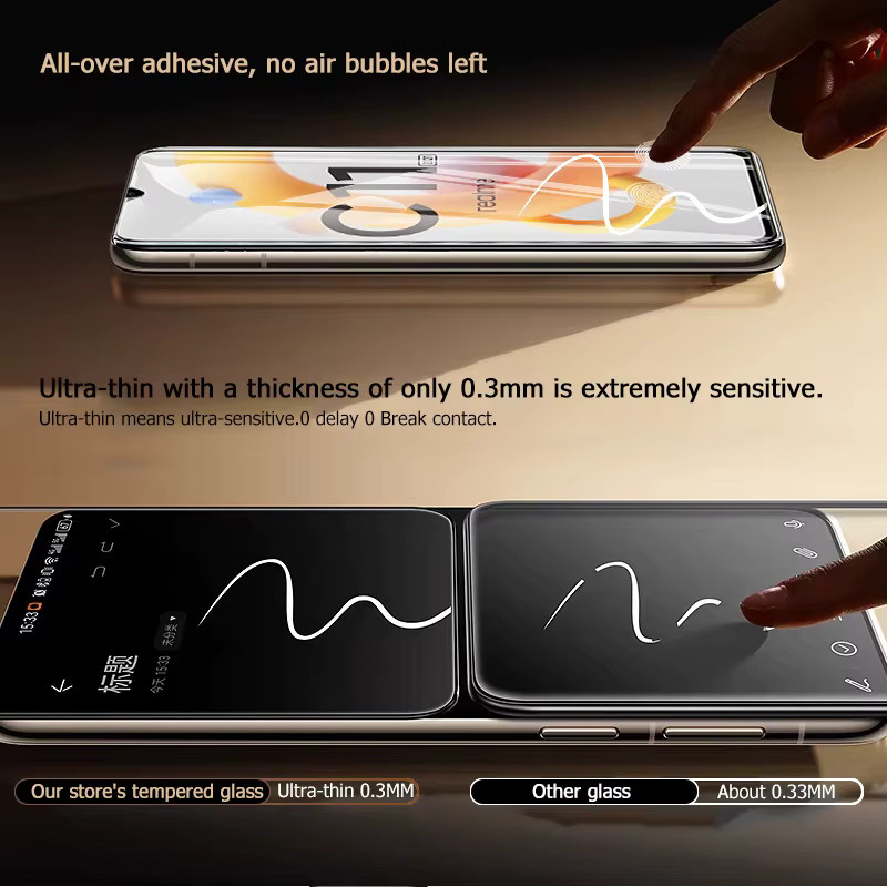 3er-Set gehärtetes Glas als Displayschutz für Realme C11 2021, transparent, mit Fingerabdruck-Entsperrung und Anti-Explosions-Schutz - Bild 5