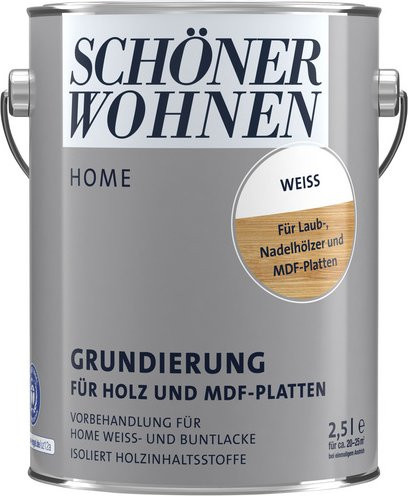 Schöner Wohnen Holzgrundierung wasserbasiert, Weiß, Matt, 2,5 l - Bild 1