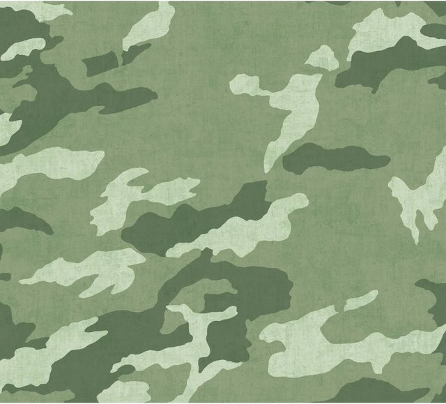 A.S. Création Vliestapete Camouflage Grün, Breite: 0,53 m, Länge: 10,05 m - Bild 1