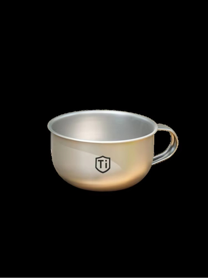 GUOMUZI Tragbarer Camping-Wasserbecher aus Titan in Silber, 220 ml - Bild 5