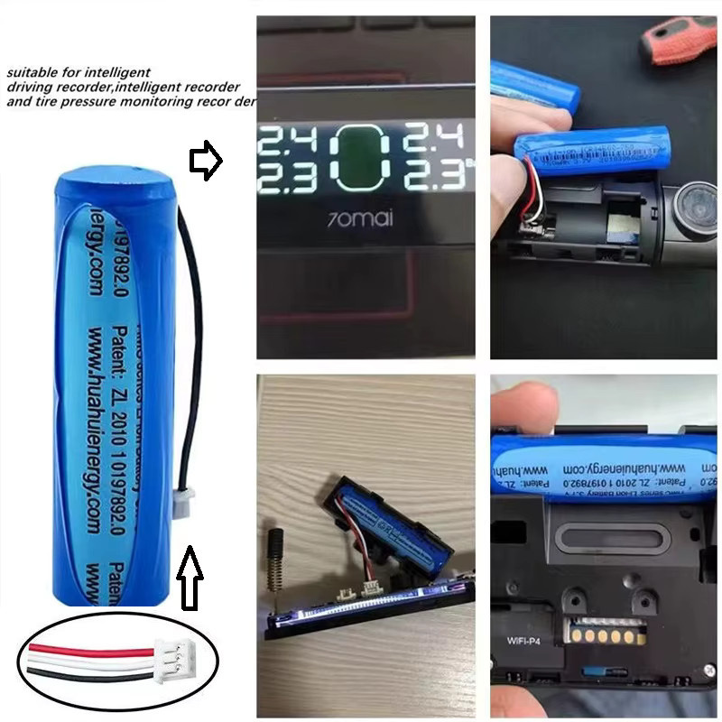 70mai Lithium-Batterie 3,7 V 500 mAh für Dash Cam Pro Hmc1450 Ersatzakku Blau - Bild 3