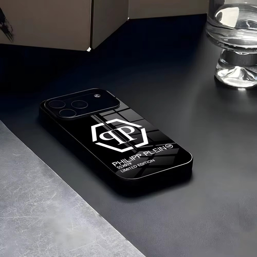 P-PhiliPP Brand PlUneS Handyhülle aus Glas in Schwarz für iPhone und Samsung Modelle - Bild 2