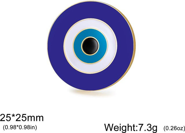 Brosche Edelstahl, Gold, Blauer Emaille, Unisex - Bild 1