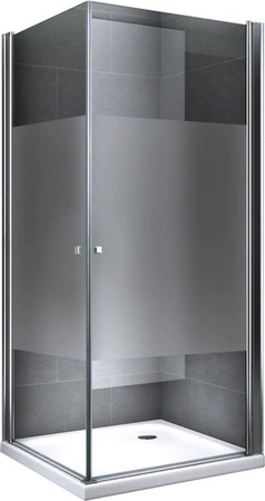 Dein Bau Projekt Duschkabine Glasdusche mit Badewanne, Glas frosted, B/T/H: 90 x 90 x 195 cm