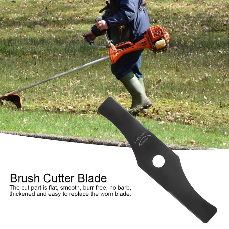 WALFRONT Ersatz-Schneidemesser für Bürstenschneider und Rasentrimmer aus Manganstahl, Schwarz, B: 32,7 cm, H: 7,2 cm - Bild 3