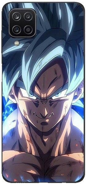Manicase Handyhülle für Samsung Galaxy A12 Dragon Ball Z Goku Ultra Instinct Schwarz - Bild 1