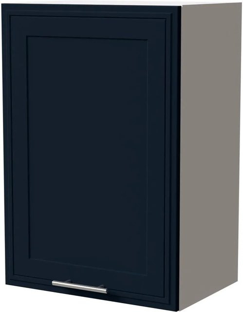 Feldmann-Wohnen Hängeschrank Salo W2/50 in Weiß und Indigo Matt mit Kassettenoptik, B/T/H: 50 x 32,5 x 72 cm - Bild 1
