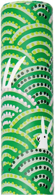 Rico Design Paper Poetry Geschenkpapier Bunny Hop Hasen im Feld, Grün/Multicolor, Breite: 70 cm, Länge: 2 m - Bild 1