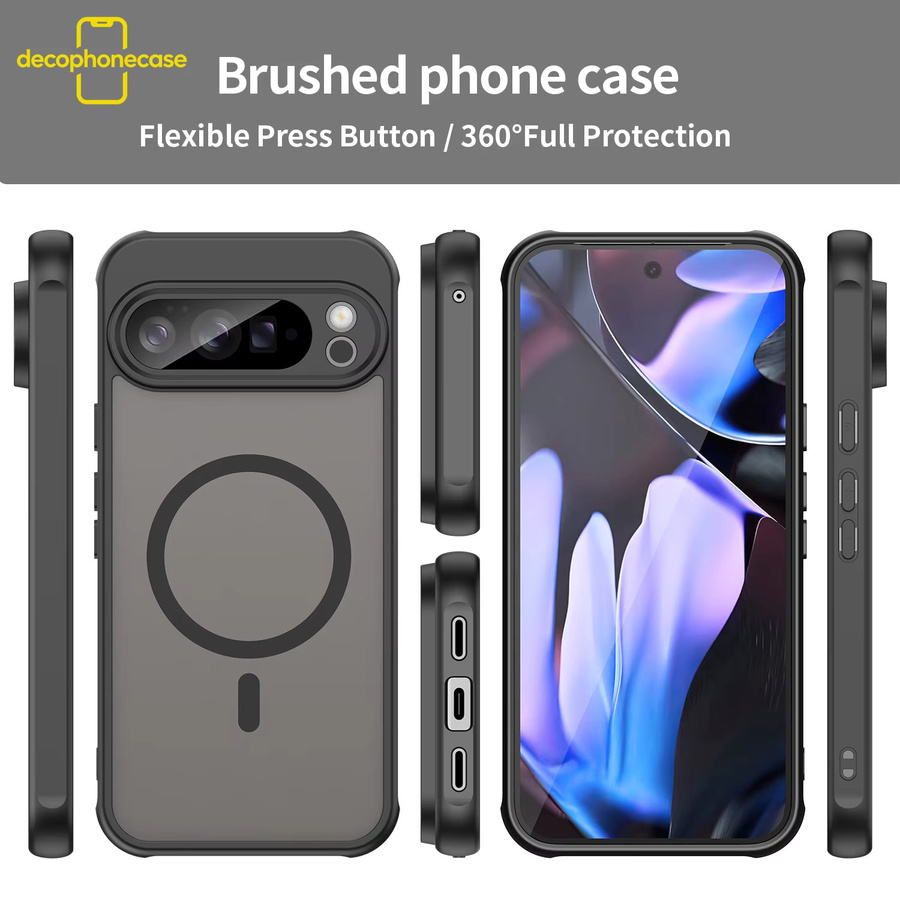 DecoPhone Magnetische Handy-Schutzhülle für Google Pixel 10 Pro, Google Pixel 10 und Pixel 10 Pro XL, stoßfeste Rückseite für Android, Blau und Schwarz - Bild 5