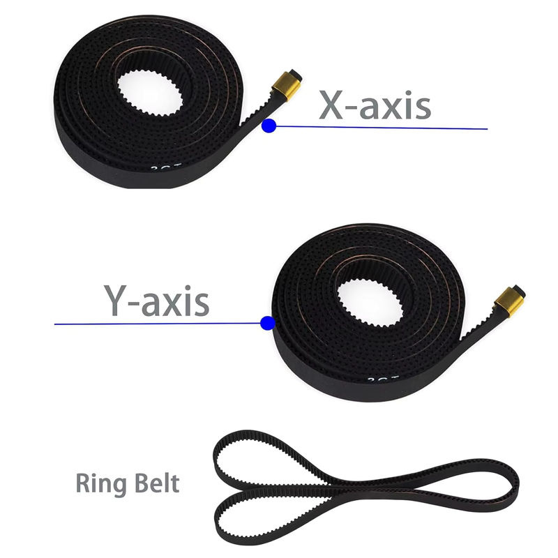 Creality Ender 3 V3 KE und SE Synchronriemen-Set für X-Achse, Y-Achse und Ringzahnriemen in Schwarz - Bild 2