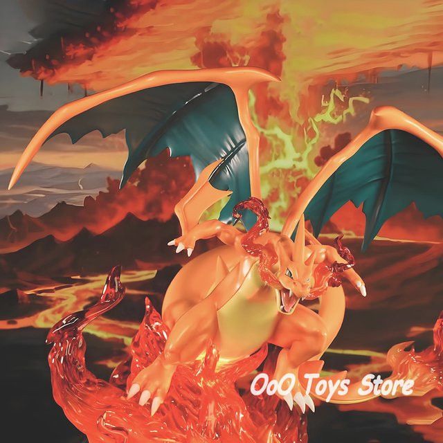 Bandai Mega Charizard Anime Figur aus PVC in Orange, Höhe: 18 cm - Bild 1