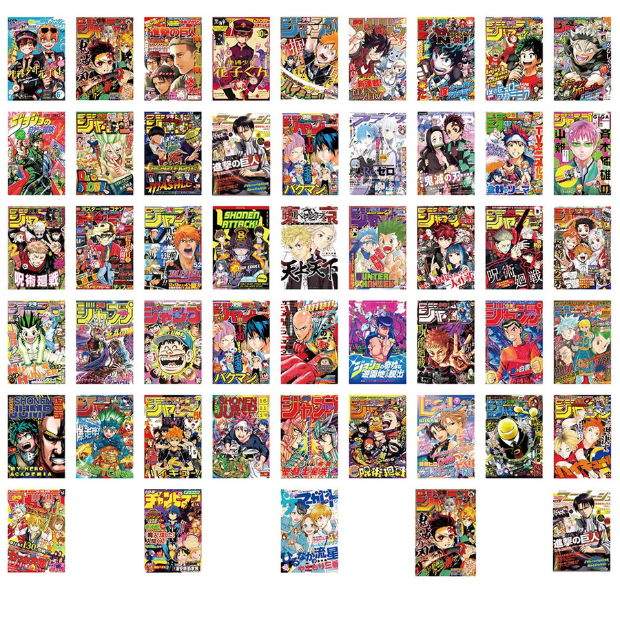 Bandai Anime Aufkleber Set Mix Angriff auf Titan und Jujutsu Kaisen Multicolor zur Dekoration von Laptop, Telefon oder Auto - Bild 3