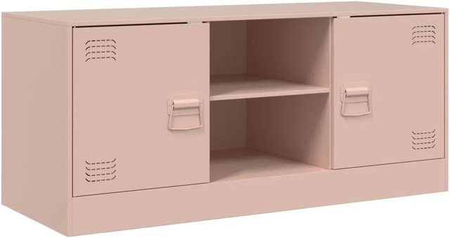 vidaXL TV-Schrank aus Metall in Pink, modernes Design für dein Wohnzimmer, B/T/H: 99 x 39 x 44 cm - Bild 1