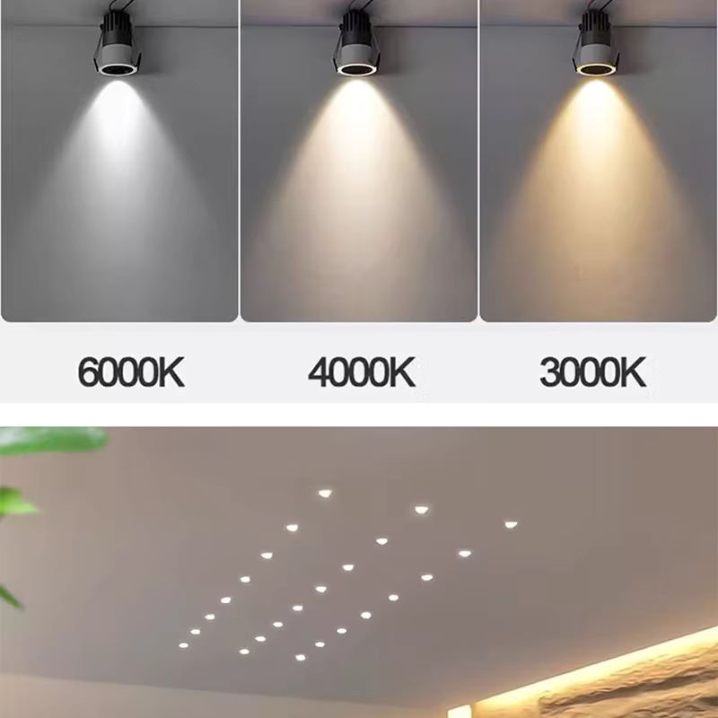 KAISANXINYI Dimmbare LED Einbauleuchte aus Aluminium in Silber für Home Office und Store - Bild 4