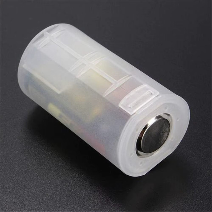 DITIPOO Batteriekonverter AA zu D Batterie aus Kunststoff, transparent - Bild 2