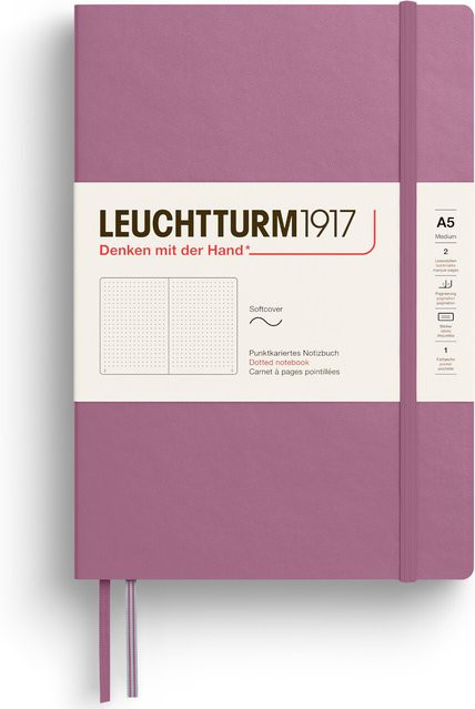 LEUCHTTURM1917 Notizbuch Medium A5 Softcover Dotted Dusty Rose - Bild 1