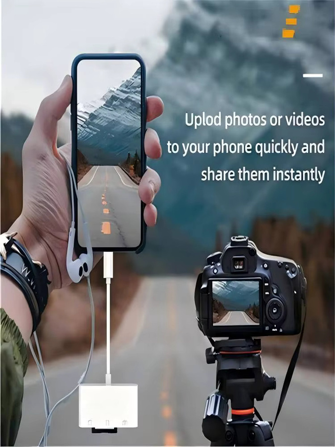 PHONEPACE 3-in-1 USB-C Speicherkartenleser mit SD und TF Slot sowie USB OTG Adapter in Weiß - Bild 1