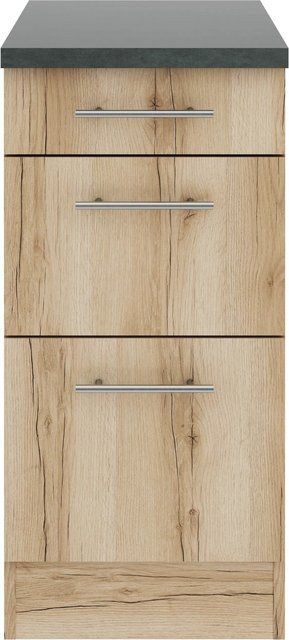 OPTIFIT Livorno290 Küchen-Unterschrank in Wildeiche Nachbildung, Breite: 40 cm - Bild 1