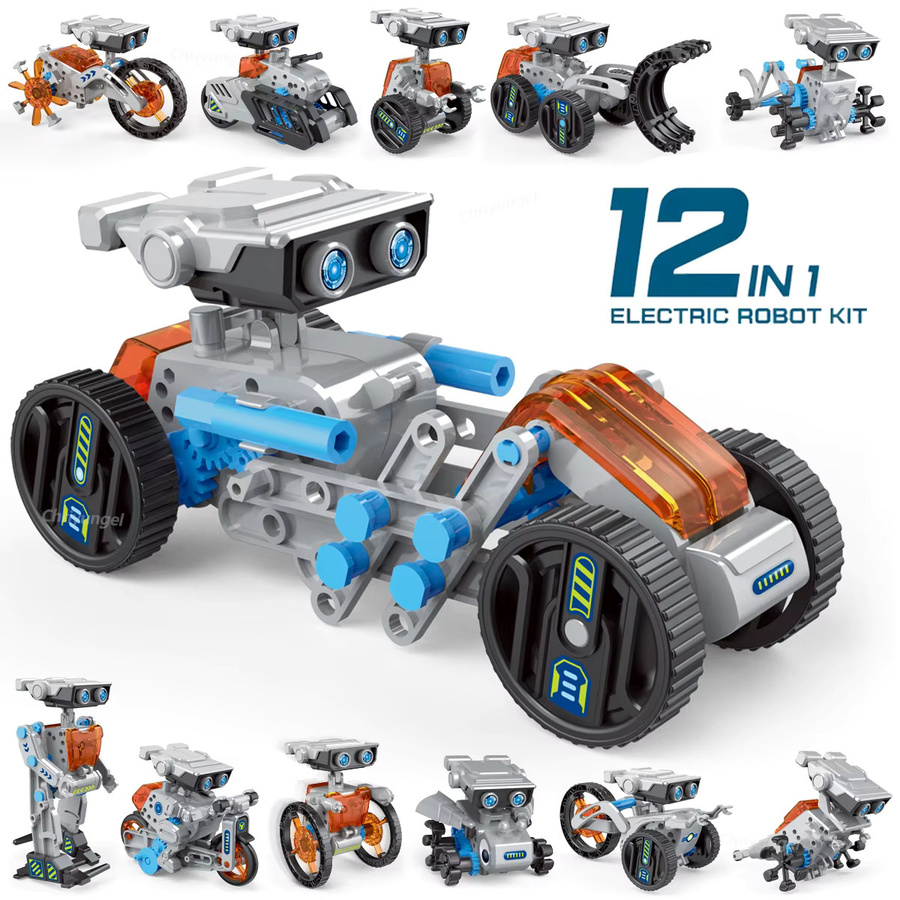 Chriyungel STEM-Roboter-Set, 12-in-1, DIY-Wissenschaftsexperiment, Lernspielzeug - Bild 2