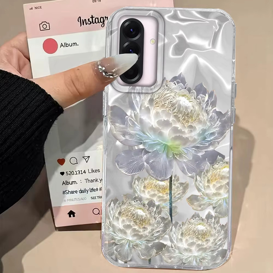 Samsung Handyhülle mit weißem Lotus-Gletscher-Design für Galaxy A57 A07 A17 A56 A55 A16 A26 A54 A15 A13 A36 A25 A35 A14 A34 A12 - Bild 2