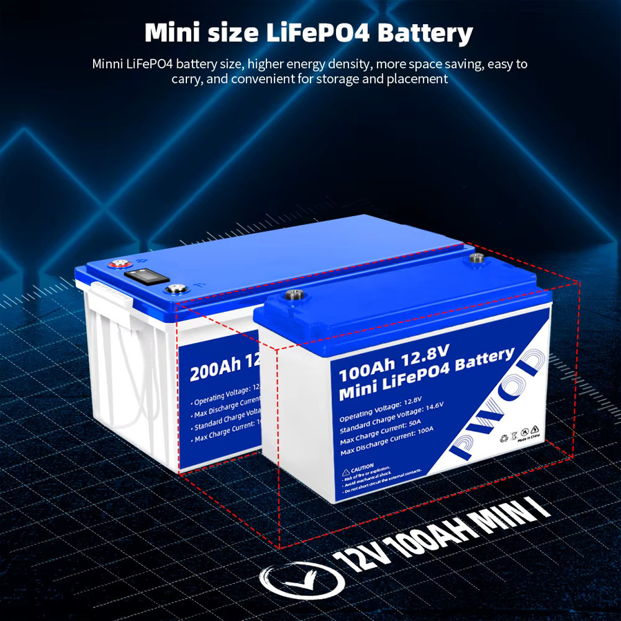 PL Stock LiFePO4-Batterie 12V 100Ah Lithium-Eisenphosphat BCI Gruppe 24 Blau - Bild 6