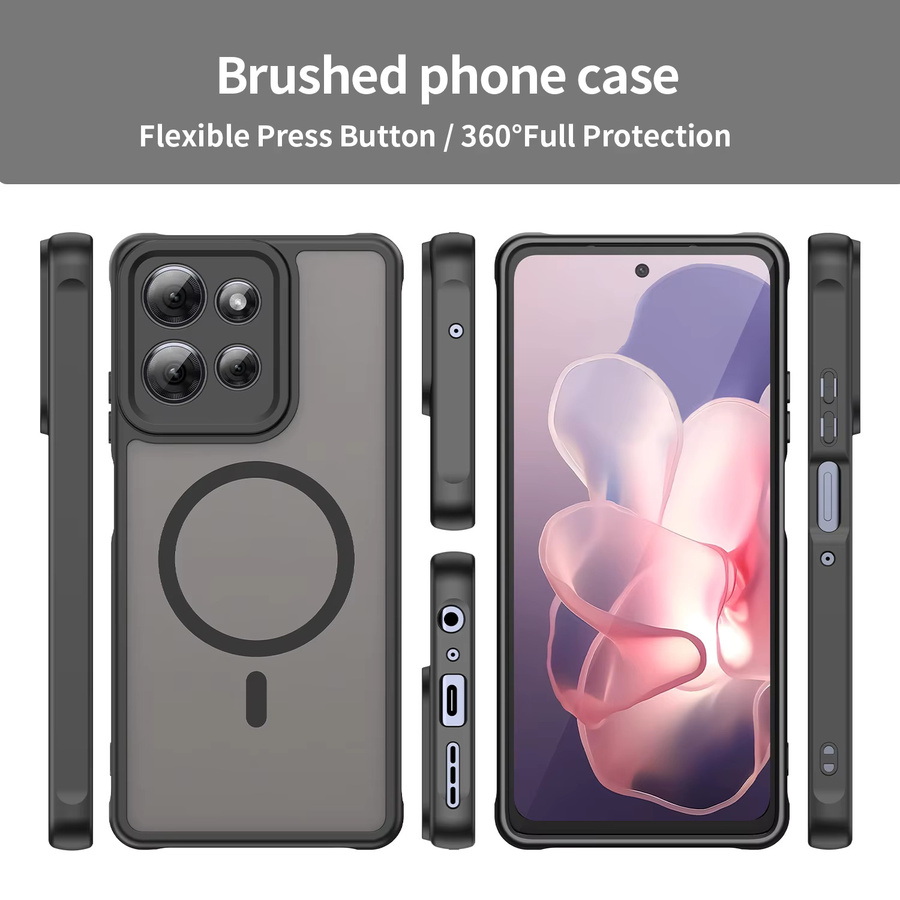 Magnetische Schutzhülle für Motorola Moto G Stylus 5G mit MagSafe Unterstützung, Transparent Schwarz - Bild 3