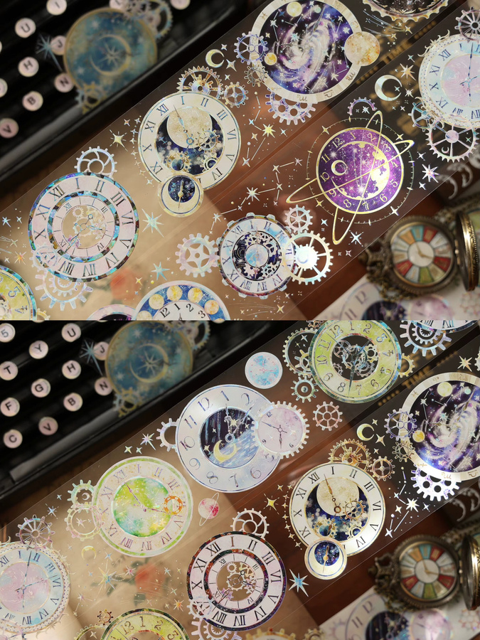 Gear Washi PET Tape Roll Sternenhimmel Multicolour für Journal Scrapbook und DIY Projekte - Bild 4