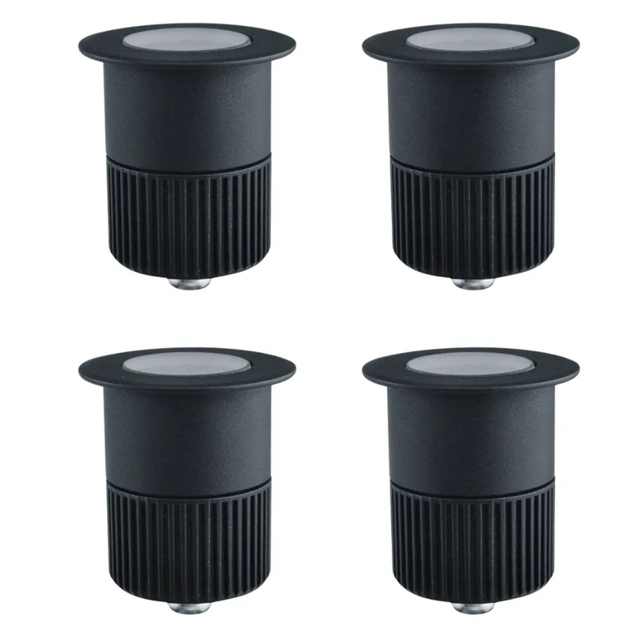ENOVALITE LED Bodenleuchte Gartenstrahler 4er Set, Schwarz, Warmweiß, IP67 Bodeneinbaustrahler - Bild 2