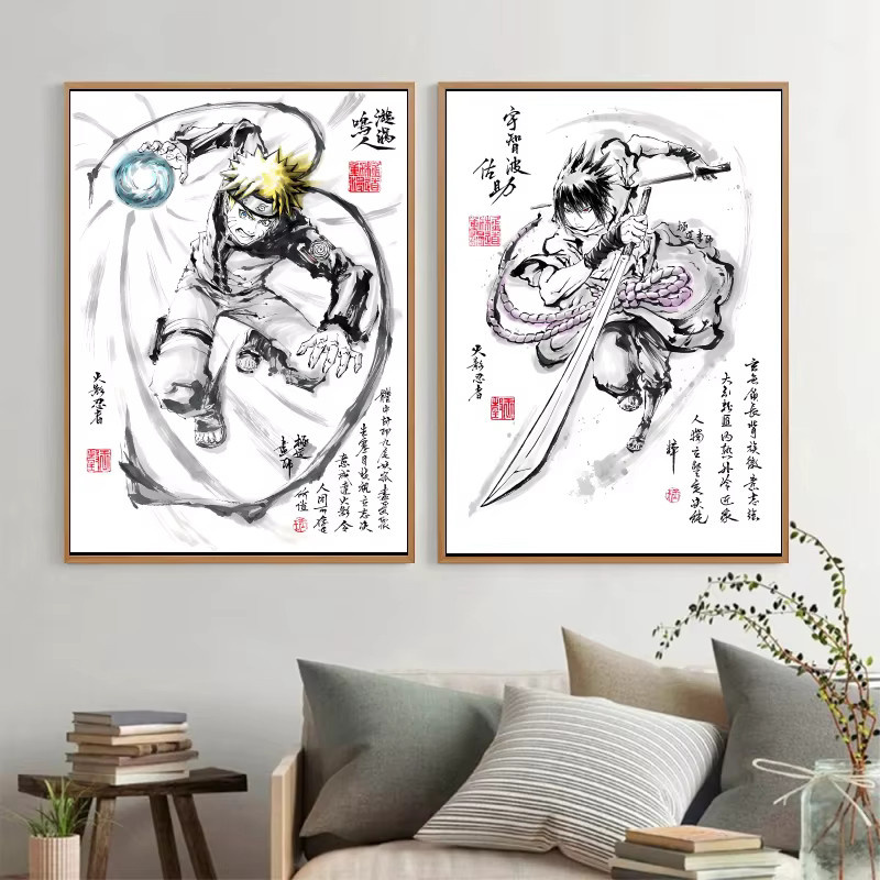 Bandai Naruto Anime Poster Charakter Skizze als Wanddekoration in Weiß - Bild 2