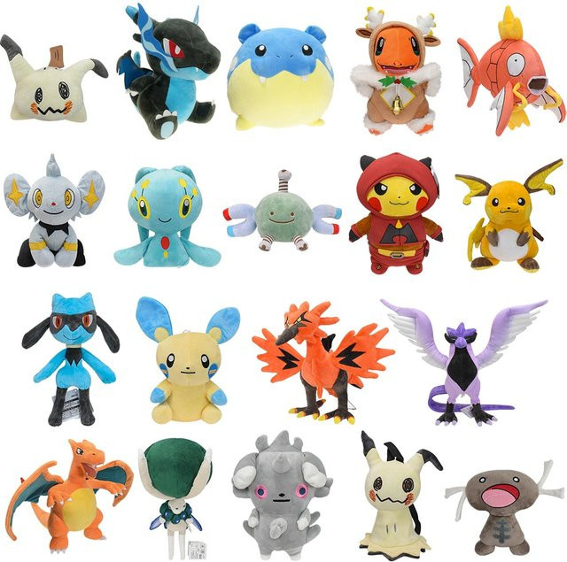 Pokémon Plüschtiere Mimikyu Charmander Spheal Manaphy Riolu Minun Calyrex Espurr Magne, Stofftier Puppen - Bild 1