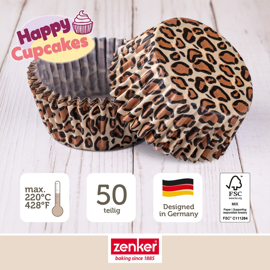 Zenker Muffinförmchen Leo, rund, multicolour, 50 Stück, Durchmesser: 5 cm - Bild 3