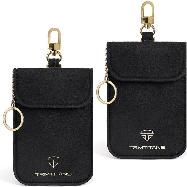 Awapow Faraday-Tasche zur Signalblockierung für Handy und Autoschlüssel als Diebstahlschutz und RFID-Abschirmtasche in Schwarz, Blau oder Gold - Bild 1