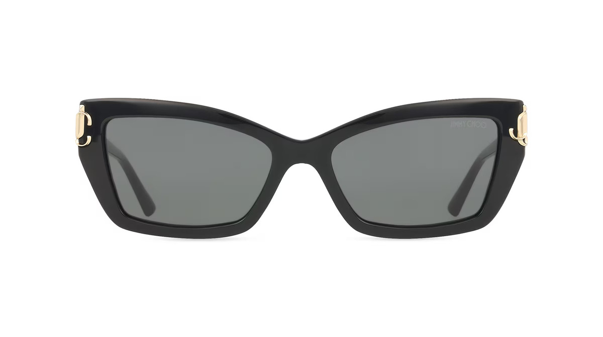 Jimmy Choo JC5011U Sonnenbrille Cat Eye, Vollrand, Acetat, Damen, schwarz - Bild 1