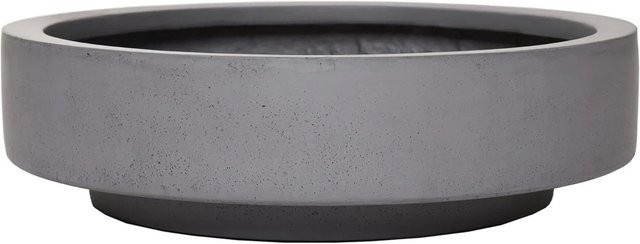 Vivanno Pflanzschale Escada Low in Betongrau aus Fiberglas, B/T/H: 45 x 45 x 12 cm - Bild 1