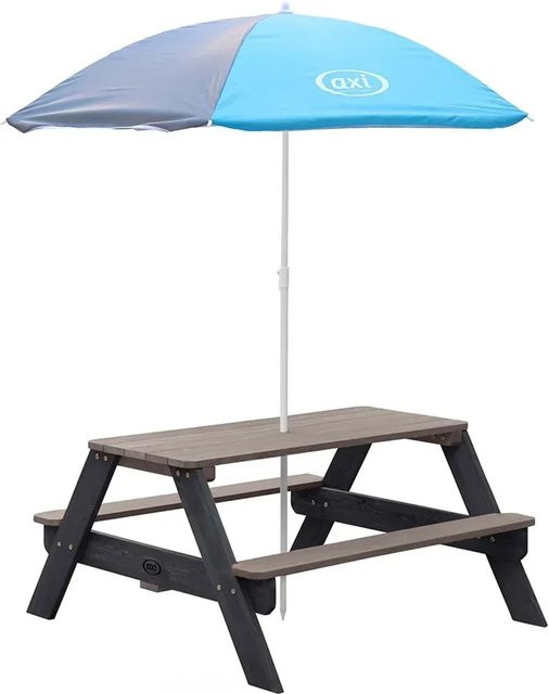 AXI Kinderpicknicktisch aus Hemlockholz in Anthrazit mit 4 Sitzplätzen, B/T/H: 95 x 98 x 49 cm - Bild 1