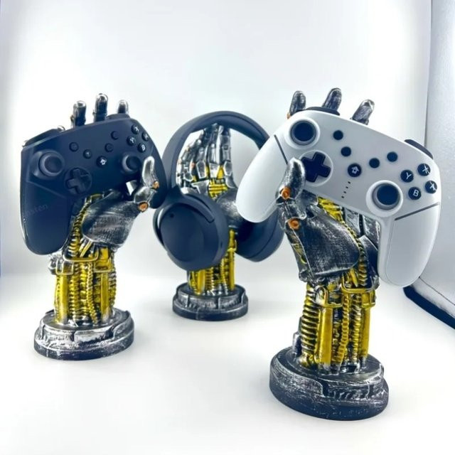 VIKEFON Mechanischer Gaming Kopfhörer Ständer und Controller Halter für SONY PS5, PS4 und Airpods Max - Bild 1