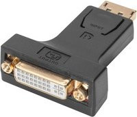 Digitus DisplayPort auf DVI-I Adapter AK-340603-000-S Schwarz (1x DisplayPort Stecker auf 1x DVI-Buchse 24+5pol.) - Bild 1
