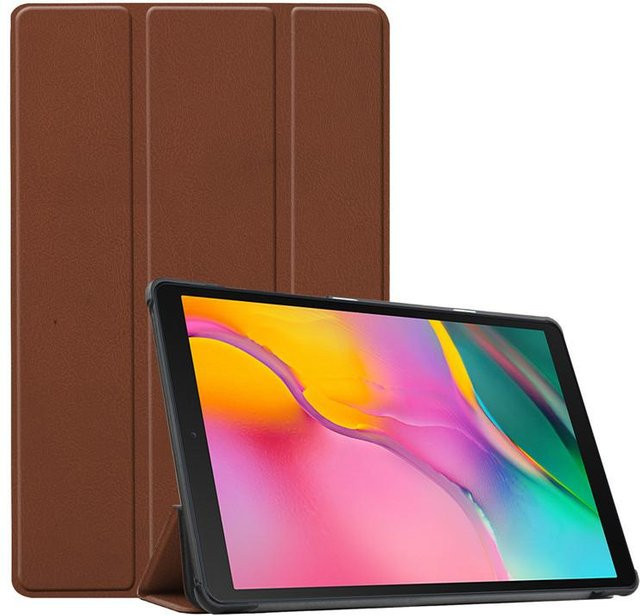 Samsung Tri-Fold Lederhülle Flip Cover für Galaxy Tab A 10.1 T580 T585 in Braun - Bild 1