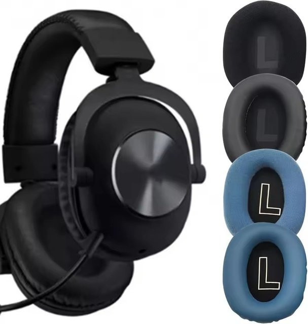 Ersatz-Ohrpolster aus Leder für Logitech G Pro X Headset in Schwarz - Bild 1