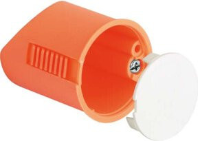 Kaiser Anschlussdose 9248-01 in Orange, B/T/H: 3,5 x 3,5 x 4,5 cm - Bild 1