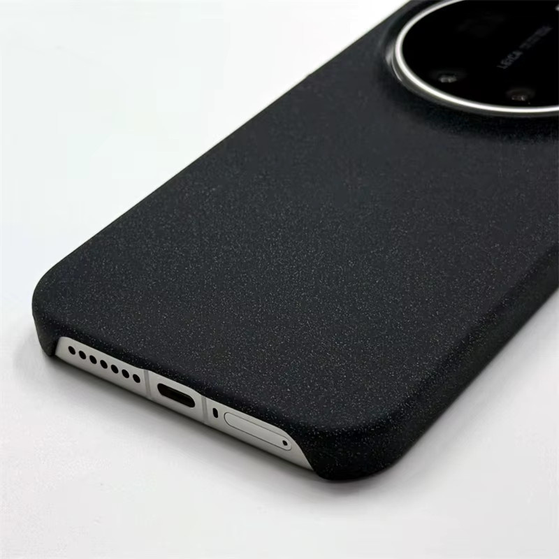 Xiaomi 17 Ultra Hülle Matte PC Rock Sand Hardcase Bumper für Mi 17 Ultra 5G in Schwarz und Grau - Bild 3