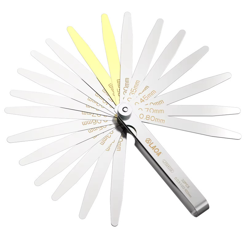 LAOA Fühlerlehre Set in Silber, metrische Dickenmessung von 0,02–1 mm für Ventile und Zündkerzenlücken - Bild 6