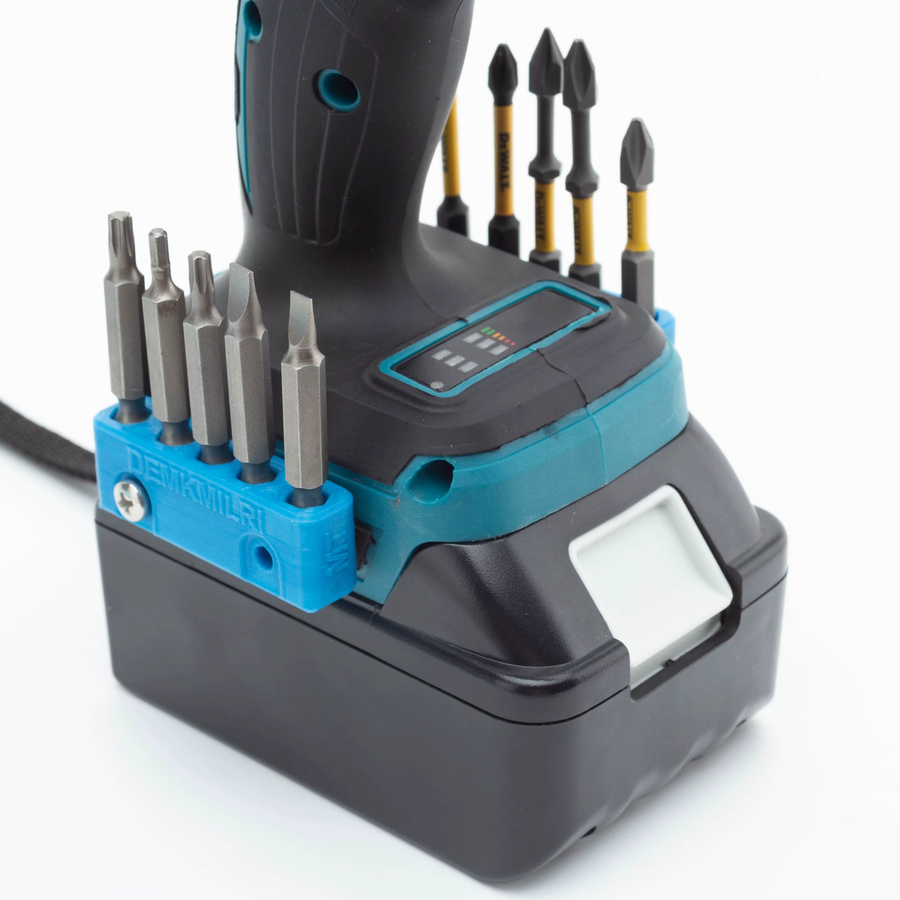 Magnetischer Bithalter von Makita als Bohrer-Organizer in Blau für 18 V Elektrowerkzeuge - Bild 3