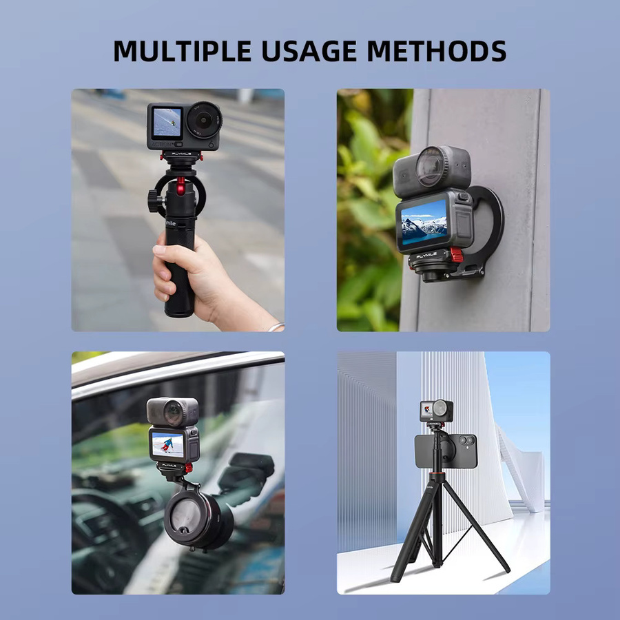 Magnetischer Adapter für DJI Action 6 in Schwarz, kompatibel mit MagSafe Telefonhalterungen und Magnet-Tischhalterungen für Vlog-Aufnahmen - Bild 2