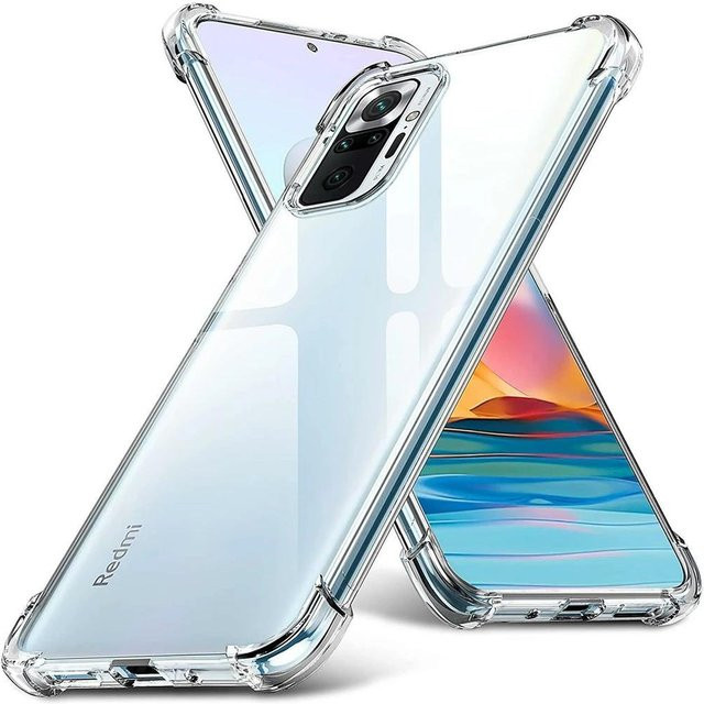 Stoßfeste und ultradünne Silikon-Softcover Hülle für Xiaomi Redmi Note 10 11 12 9 Pro Plus Serie in Transparent - Bild 1