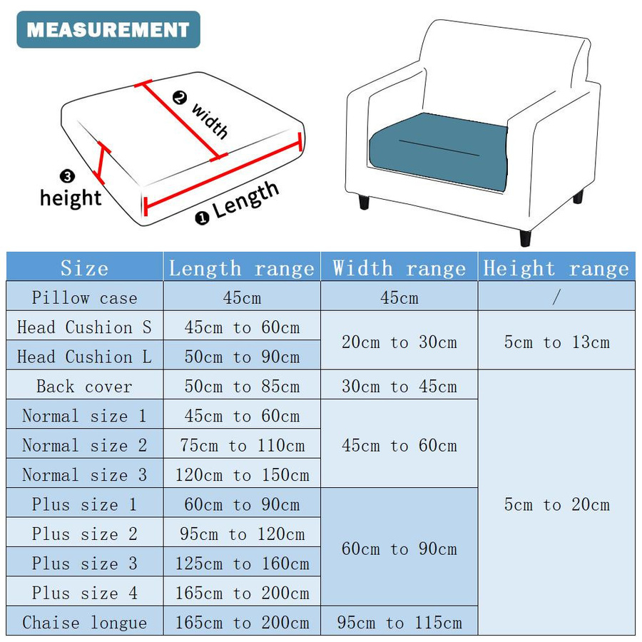 FORTUBI Jacquard Sofa-Sitzkissenbezug aus elastischem Polyester, rutschfester Stretch-Schonbezug für rechteckige Kissen - Bild 1