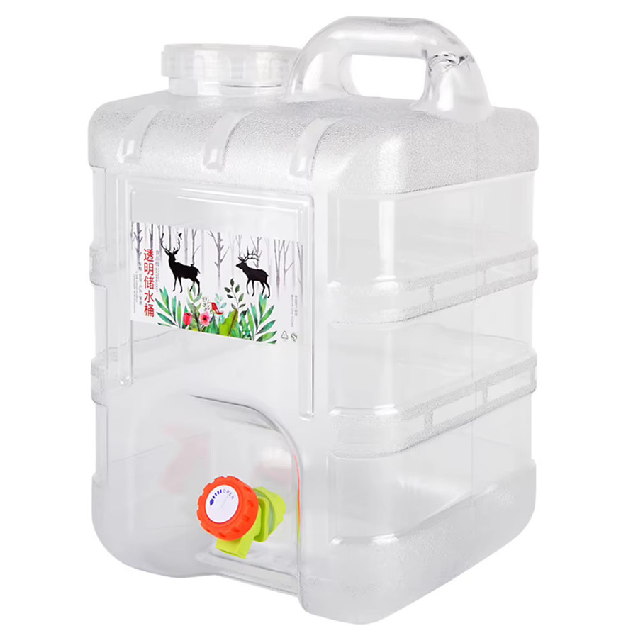 Alloet Tragbarer Wassertank mit Zapfhahn für Camping und Picknick, Transparent, 24 l - Bild 2